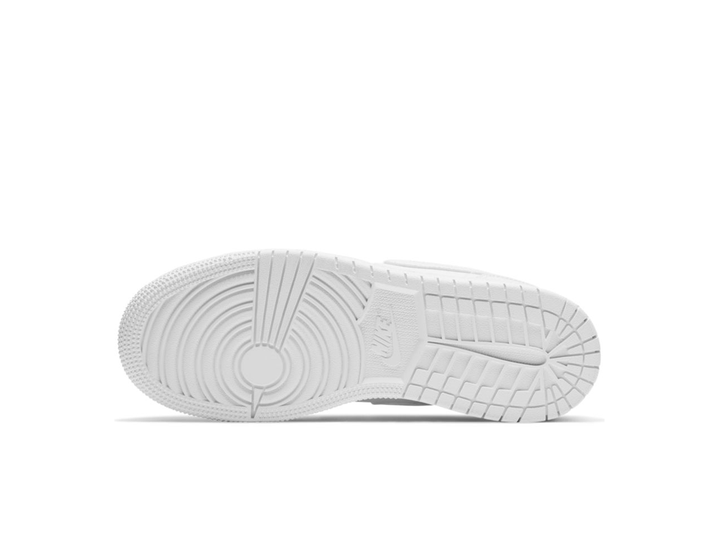 Nike Jordan 1 Low Triple White Tumbled Leather (GS)