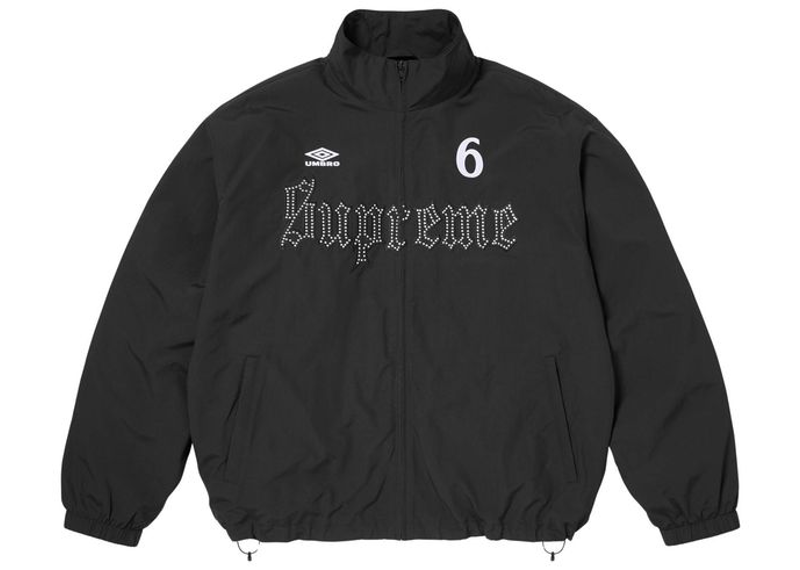 Supreme x Umbro Rhinestone Track Jacket Black