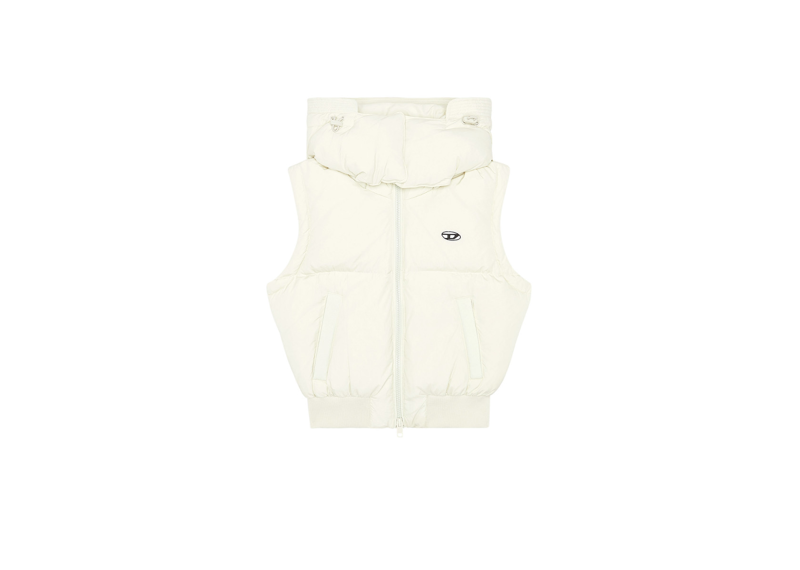 Diesel W-Peyt-SSL Jacket Vest, Silver Green