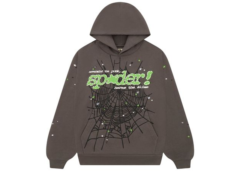 Sp5der Punk V2 Hoodie Slate Grey-Sp5der-pikastore.cz