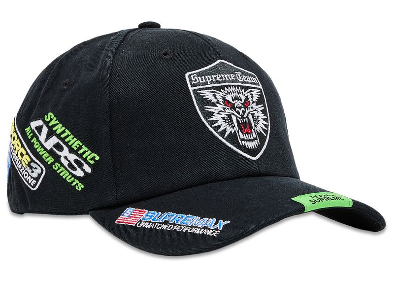 Supreme Racing Team 6-Panel Black-Supreme-pikastore.cz