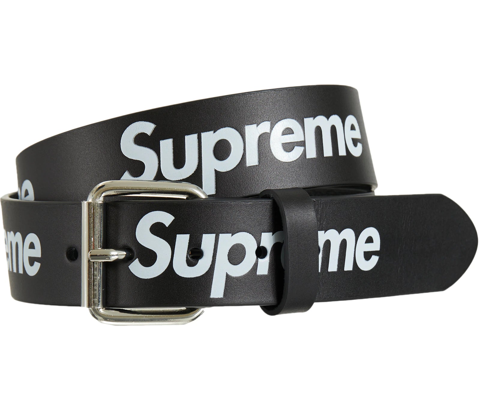Supreme Repeat Leather Belt Black-Supreme-pikastore.cz