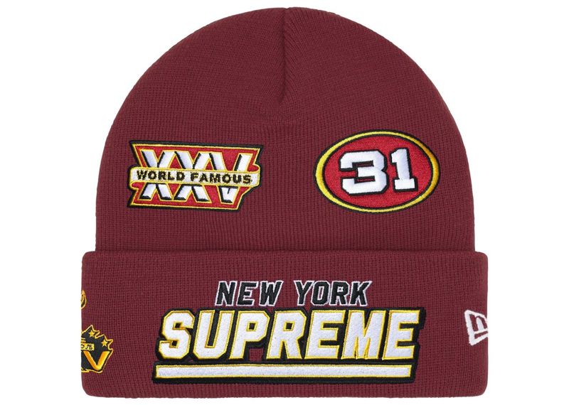 Supreme New Era Football Beanie Red-Supreme-pikastore.cz