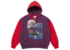 Supreme MM6 Maison Margiela Eagle Zip Up Hooded Sweatshirt Purple