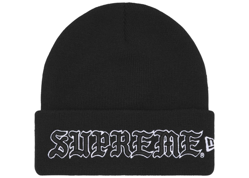 Supreme New Era Old English Beanie Black-Supreme-pikastore.cz