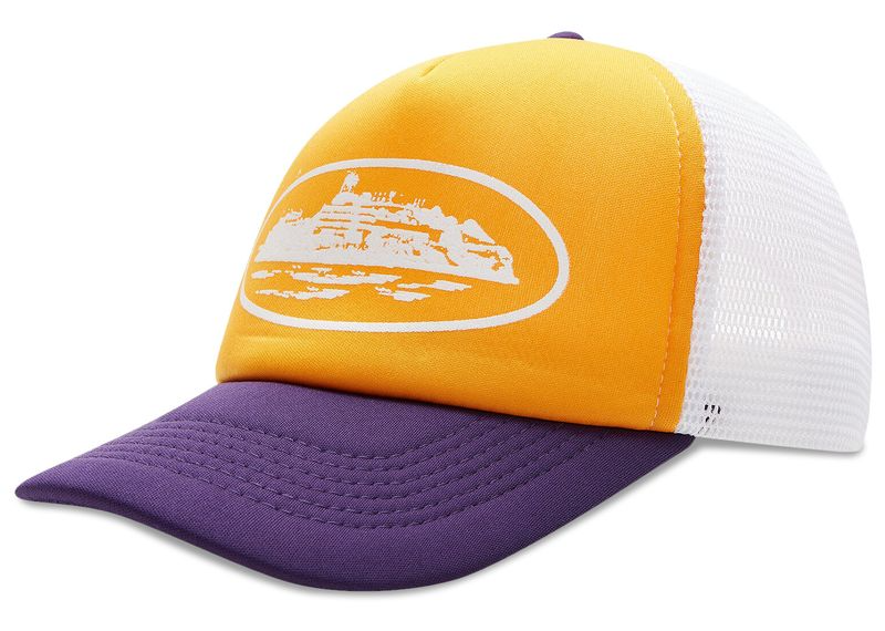 Corteiz Alcatraz Trucker Hat Yellow/Purple-Corteiz-pikastore.cz