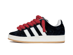 Adidas Campus 00s Black Rope Laces Red