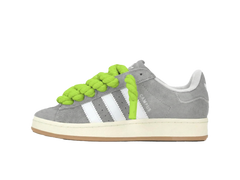 Adidas Campus 00s Grey Rope Laces Lime Green