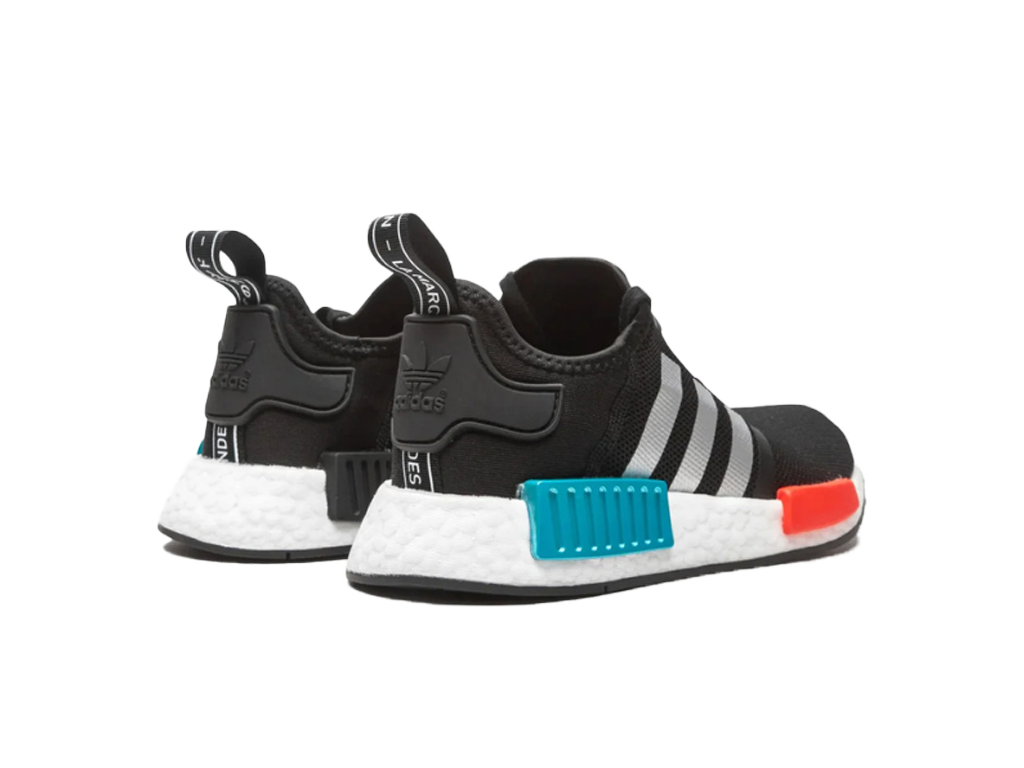 Adidas NMD R1 Core Black Silver Metallic (GS)-sneakers-Adidas-pikastore.cz