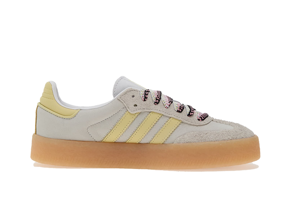 Adidas Sambae White Grey Powder Yellow (Womens)-Adidas-pikastore.cz