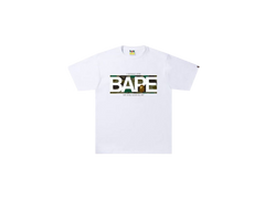 BAPE 1st Camo Logo Tee White Green