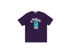 BAPE Graffiti College Tee Purple