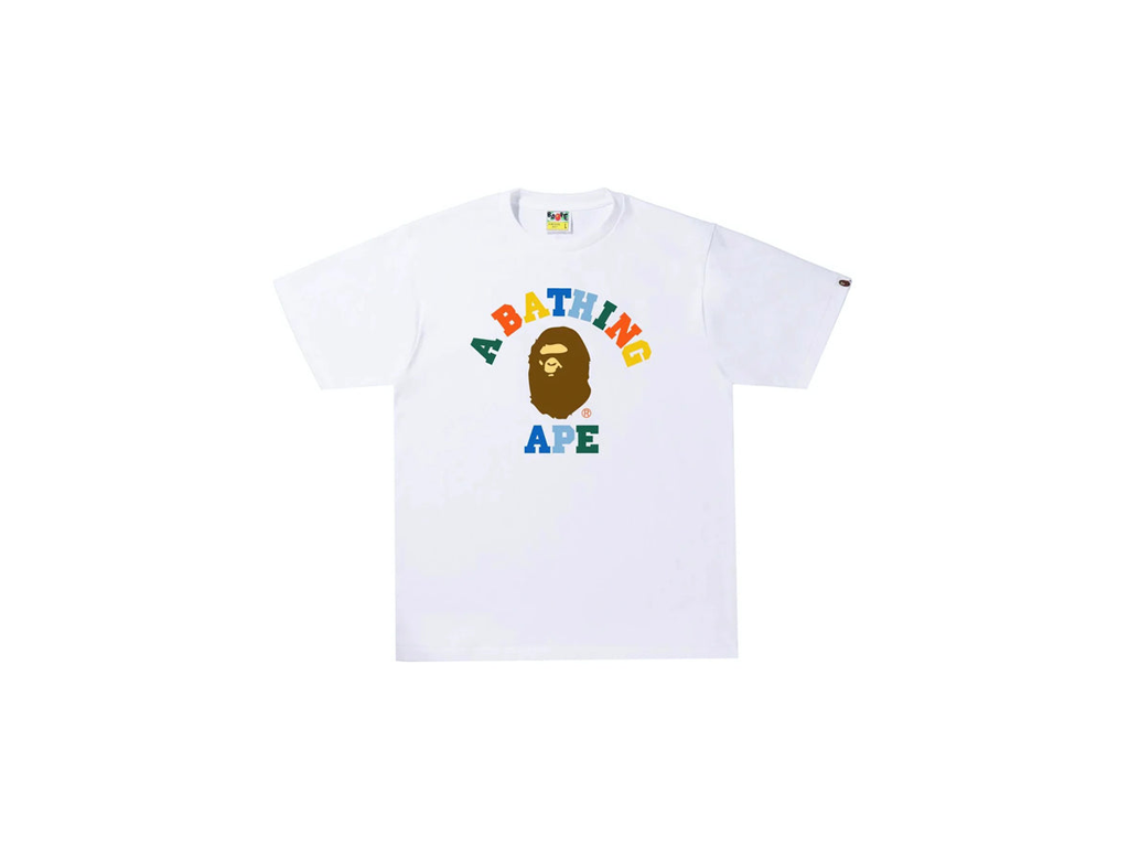 BAPE Colors College Tee (SS22) White-BAPE-pikastore.cz