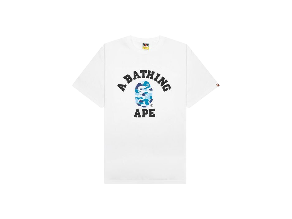 Bape ABC Camo College Tee White/Blue