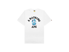Bape ABC Camo College Тениска White/Blue