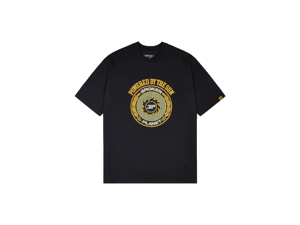 Broken Planet Crest T-Shirt Midnight Black