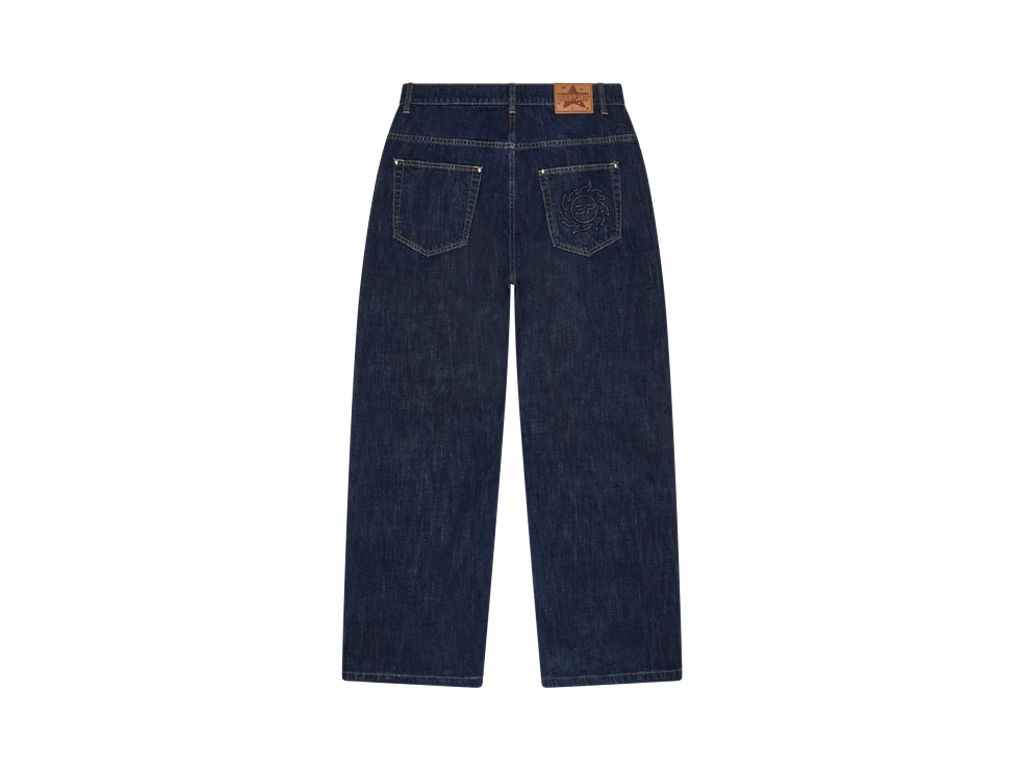 Broken Planet Wide-Leg Denim Jeans Dark Blue