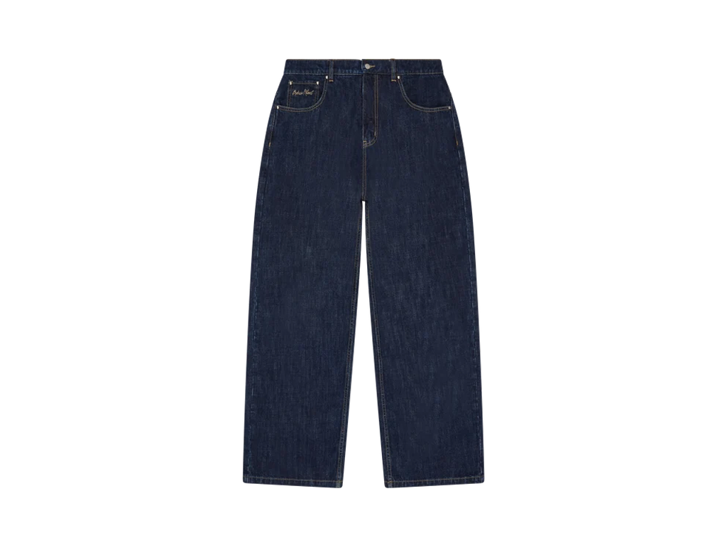 Broken Planet Wide-Leg Denim Jeans Dark Blue