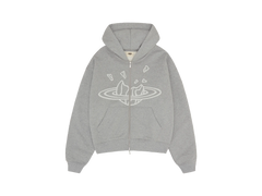 Broken Planet Zip Up Hoodie Heather Grey