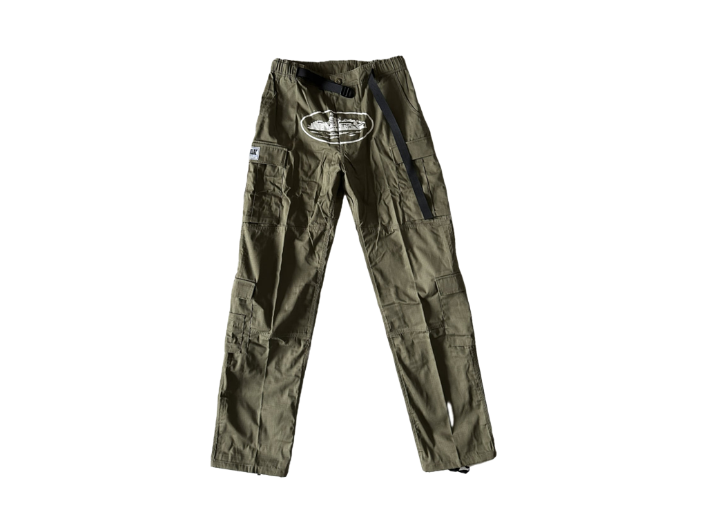 Corteiz Guerillaz Cargo Pants Khaki/White-Corteiz-pikastore.cz