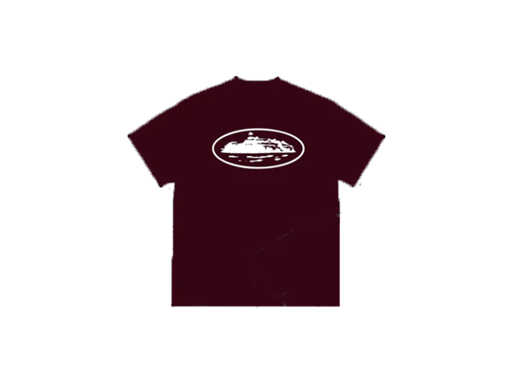 Corteiz Island OG Burgundy Tee-Corteiz-pikastore.cz