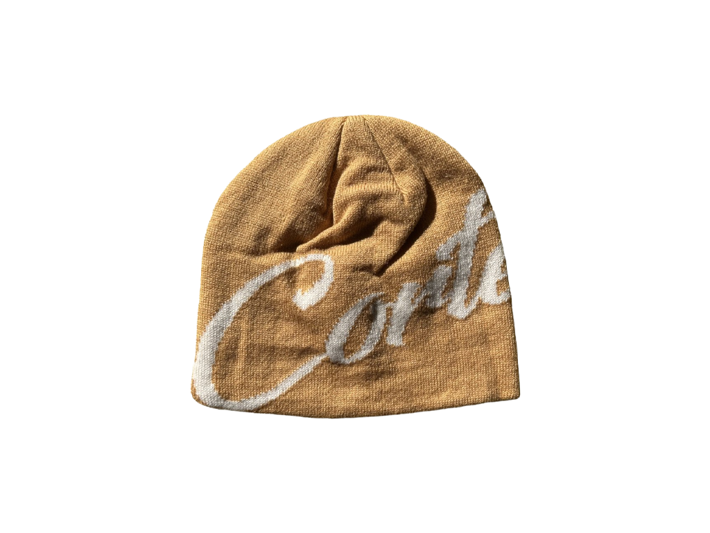 Corteiz Strike Skully Beige Beanie