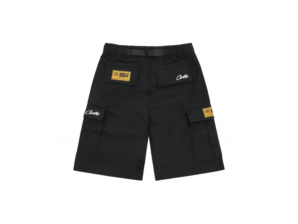 Corteiz Alcatraz Cargo Shorts Black-Corteiz-pikastore.cz
