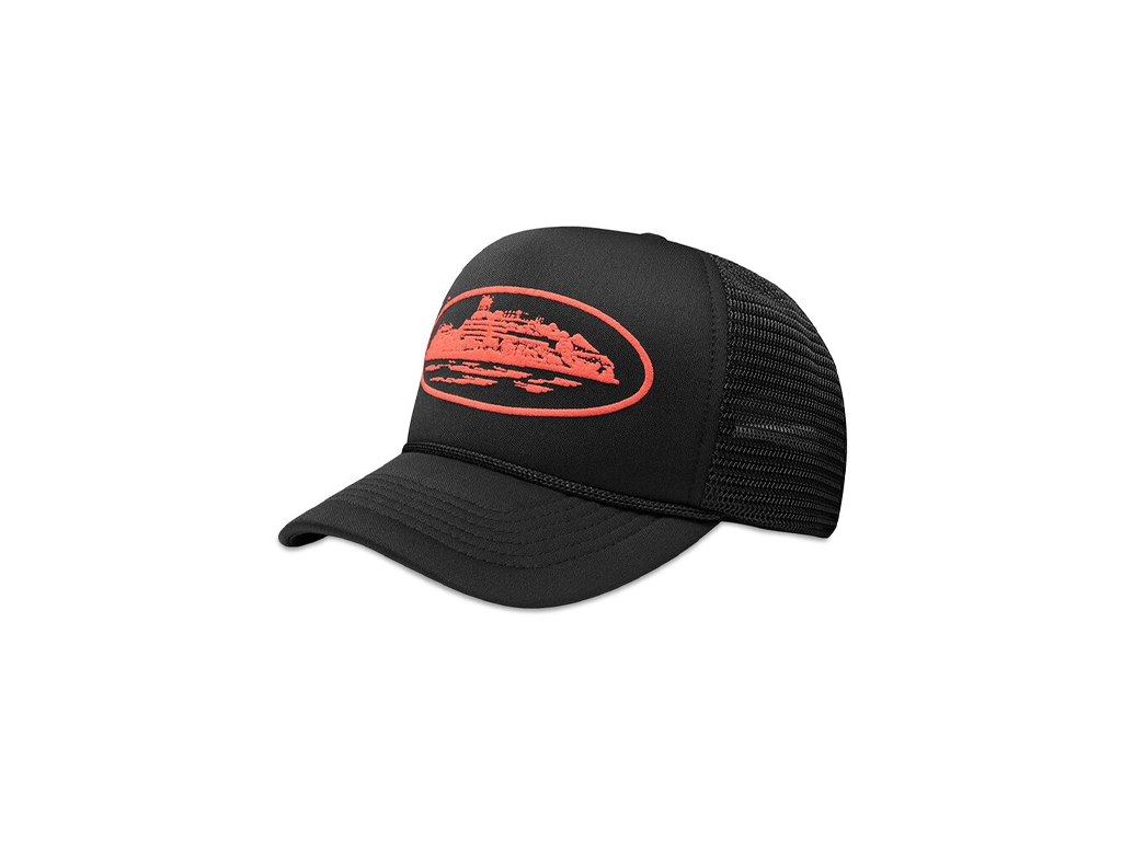 Corteiz Alcatraz Trucker Hat Black/Red-Corteiz-pikastore.cz