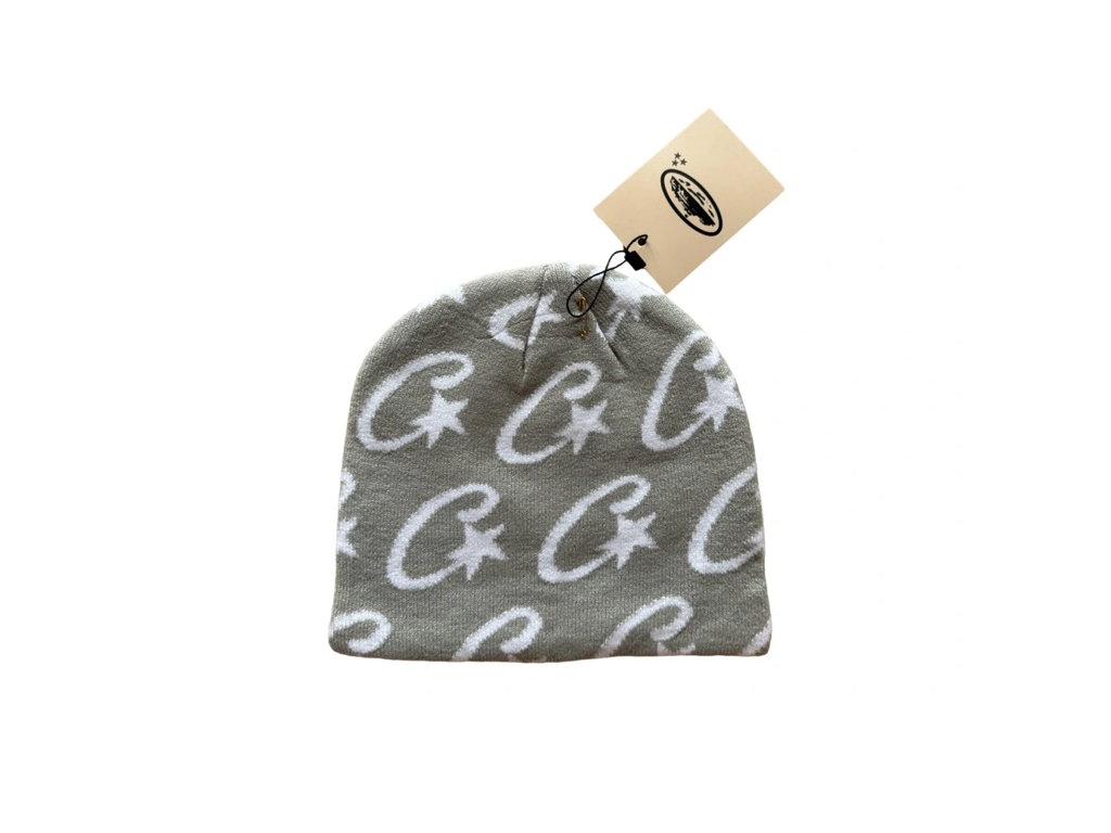 Corteiz Cstarz Monogram Beanie Grey-Corteiz-pikastore.cz