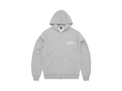 Corteiz Island Puff Print Zip Hoodie Grey