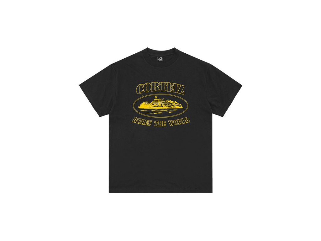 Corteiz OG Alcatraz Tee Black/Yellow-Corteiz-pikastore.cz