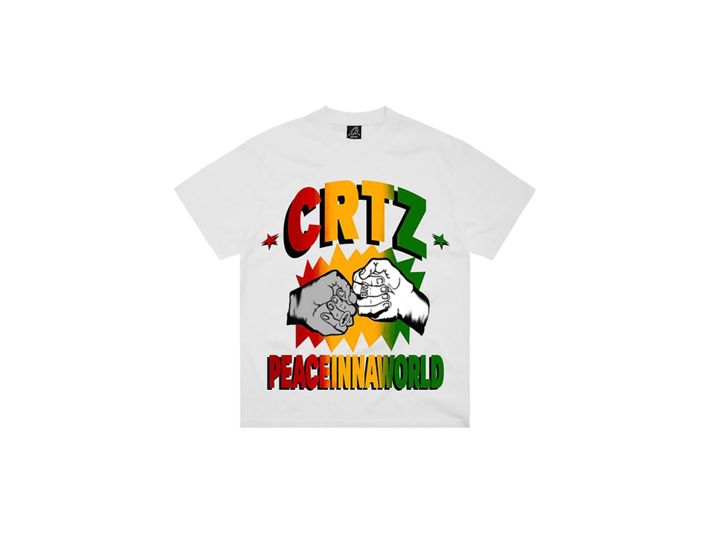 Corteiz Peaceinnaworld Tee White-Corteiz-pikastore.cz