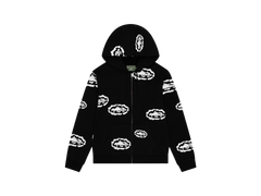 Corteiz x Denim Tears Island Wreath Zip Hoodie Black