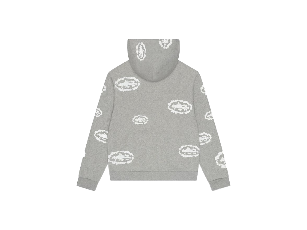 Corteiz x Denim Tears Island Wreath Zip Hoodie Heather Grey-Corteiz-pikastore.cz