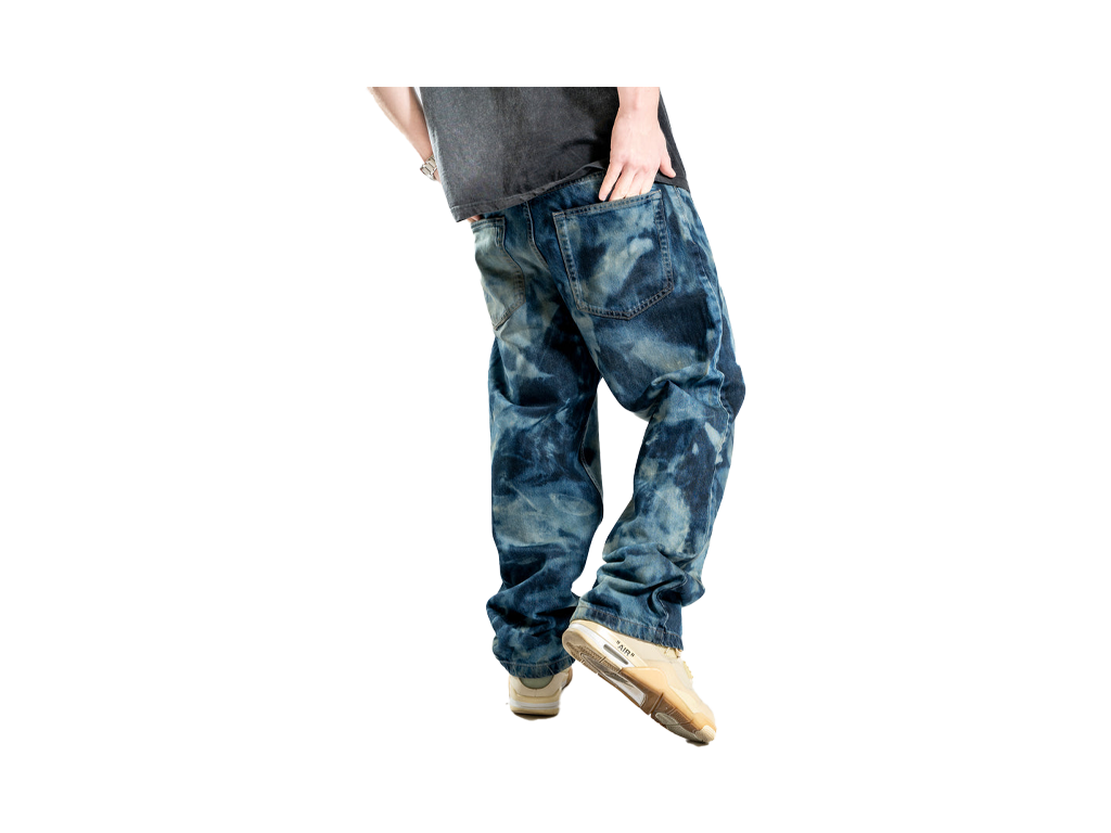 Custom Blue Bleached Jeans-Kalhoty-Custompantsprg-pikastore.cz