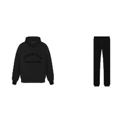 Fear of God Essentials S22 Sweatpants + S23 Hoodie Black - SET