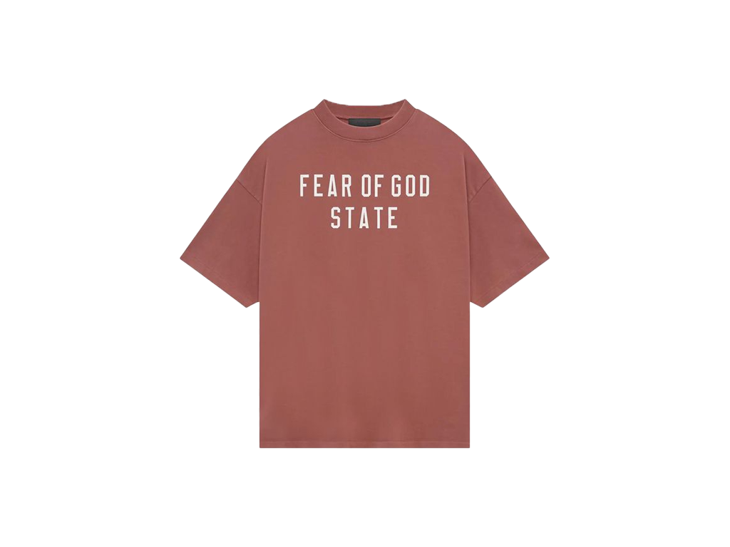 Fear of God Essentials Heavy Crewneck Tee Crimson