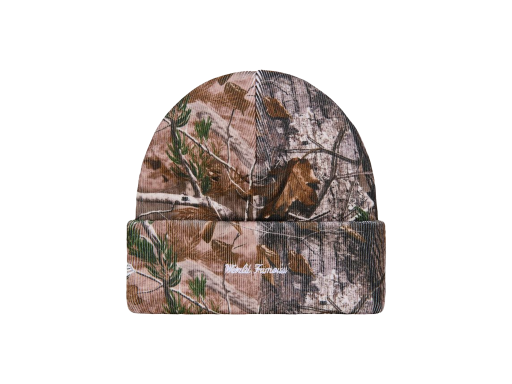 Gray Supreme New Era Box Logo Beanie (FW25) Realtree AP Camo