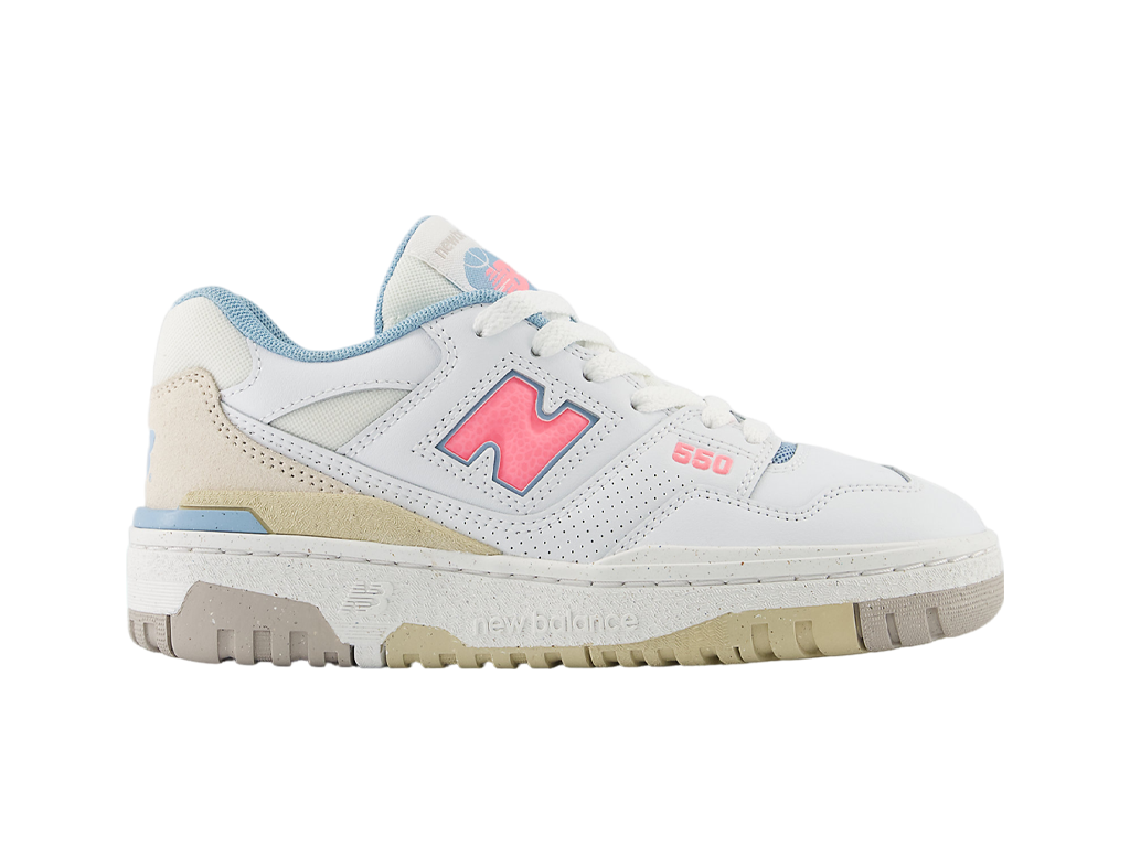 New Balance 550 Big Kid White Ultra Pink Blue-New Balance-pikastore.cz
