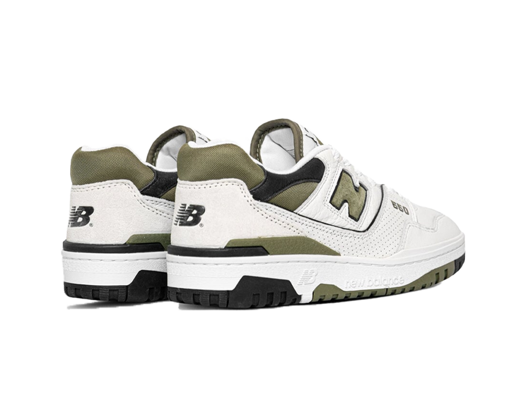 New Balance 550 White Dark Olivine-New Balance-pikastore.cz