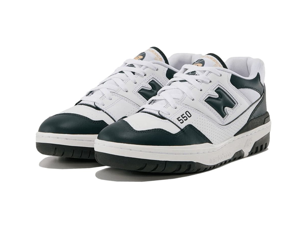 New Balance 550 White Dark Green