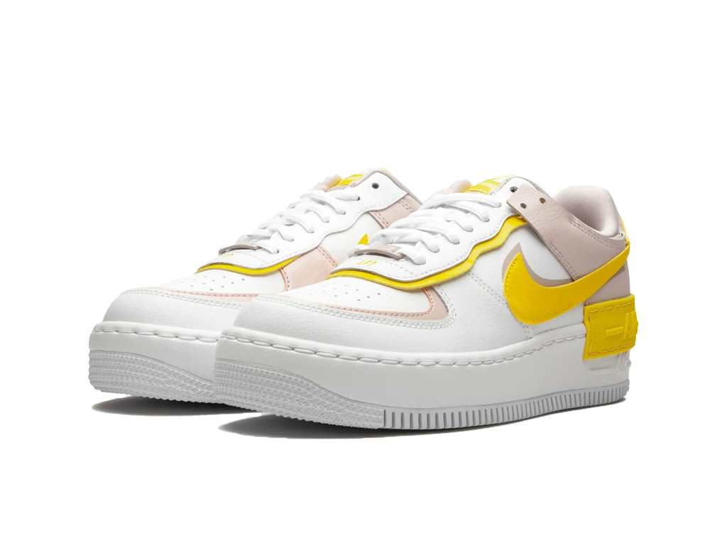 Nike Air Force 1 Low Shadow White Barely Rose Speed Yellow (Women's)-sneakers-Nike-pikastore.cz