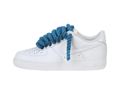 Nike Air Force 1 White Low 07 Rope Laces Blue