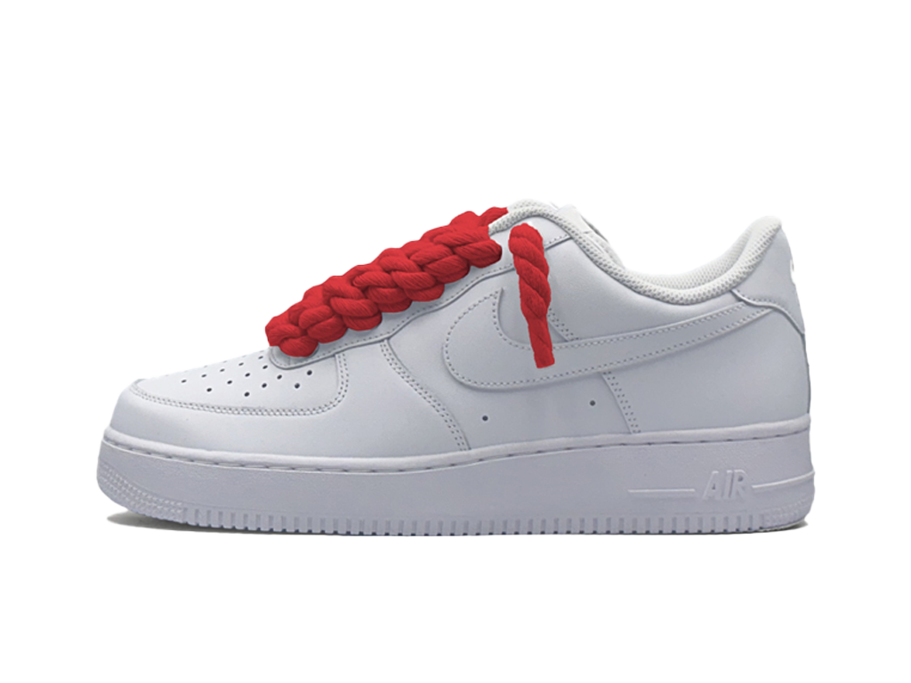 Nike Air Force 1 White Low 07 Rope Laces Red-Nike-pikastore.cz