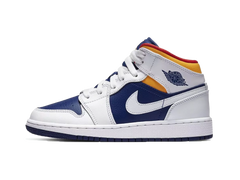 Nike Air Jordan 1 Mid GS White Deep Royal Blue