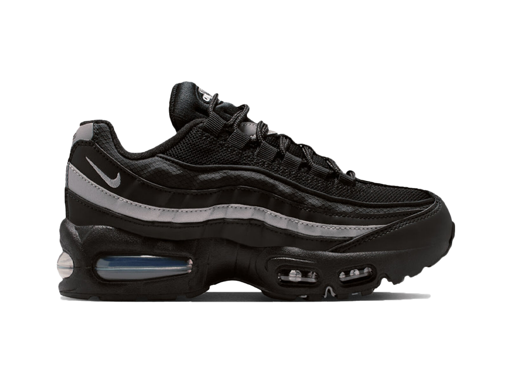 Nike Air Max 95 GS Black Metallic Silver-Nike-pikastore.cz