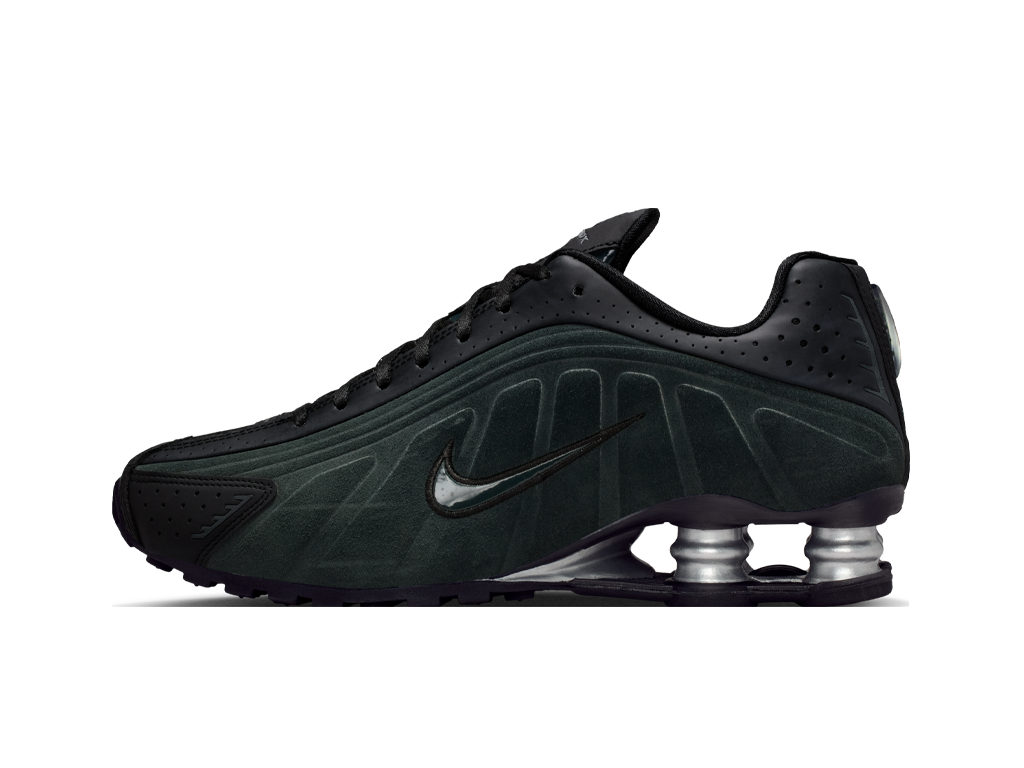 Nike Shox R4 Black Silver Seaweed (Womens)-Nike-pikastore.cz