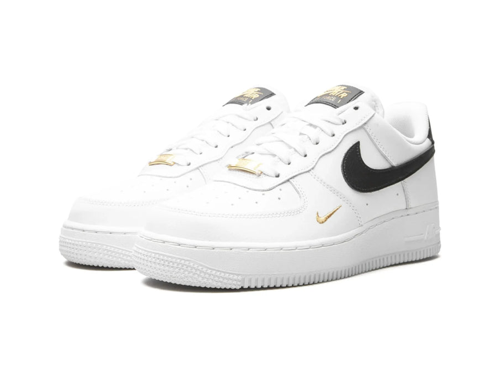 Nike Air Force 1 Low '07 Essential White Black Gold Mini Swoosh (Women's)-sneakers-Nike-pikastore.cz