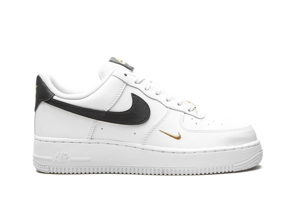 Nike Air Force 1 Low '07 Essential White Black Gold Mini Swoosh (Women's)-sneakers-Nike-pikastore.cz