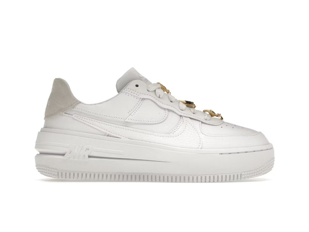 Nike Air Force 1 Low PLT.AF.ORM Bling White Metallic Gold (Women's)-sneakers-Nike-pikastore.cz